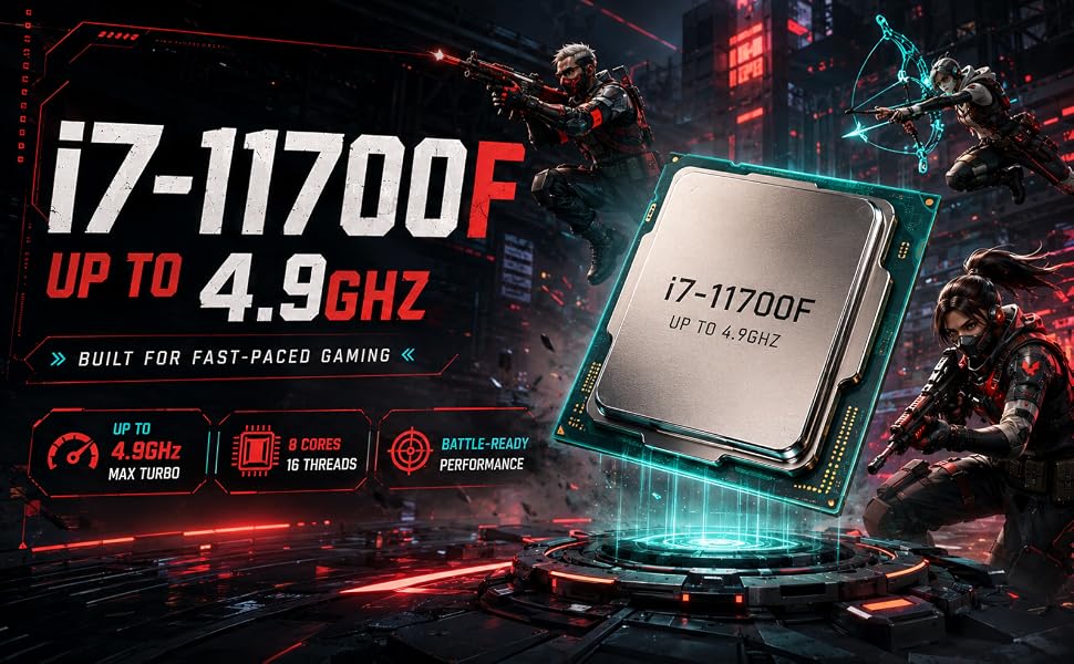 Prebuilt i7 Gaming PC Fast Desktop