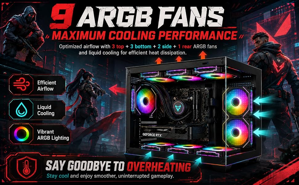 Gaming Desktop Maximum Cooling Performanace PC