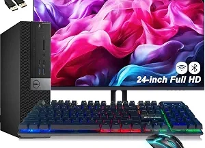 Dell OptiPlex 5040 SFF Desktop Computer PC Bundle Setup with New 23.8″ FHD Monitor, Inter Core i5-6600 3.3GHz, 8GB RAM, 256GB SSD, Keyboard & Mouse, Wi-Fi, Bluetooth, Windows 11 Pro (Renewed)