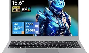 UOWAMOU 15.6 FHD Laptop, Pentium Gold 6500Y 16GB RAM 256GB SSD, Office 2024
